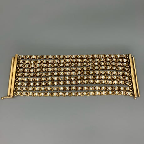 CHANEL (シャネル) ヴィンテージ ラインストーン 9連チェーン ブレスレット
