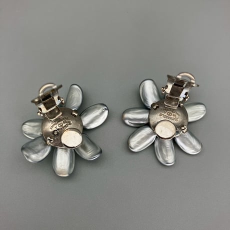 CHANEL (シャネル) ヴィンテージ フラワー ビーズ イヤリング