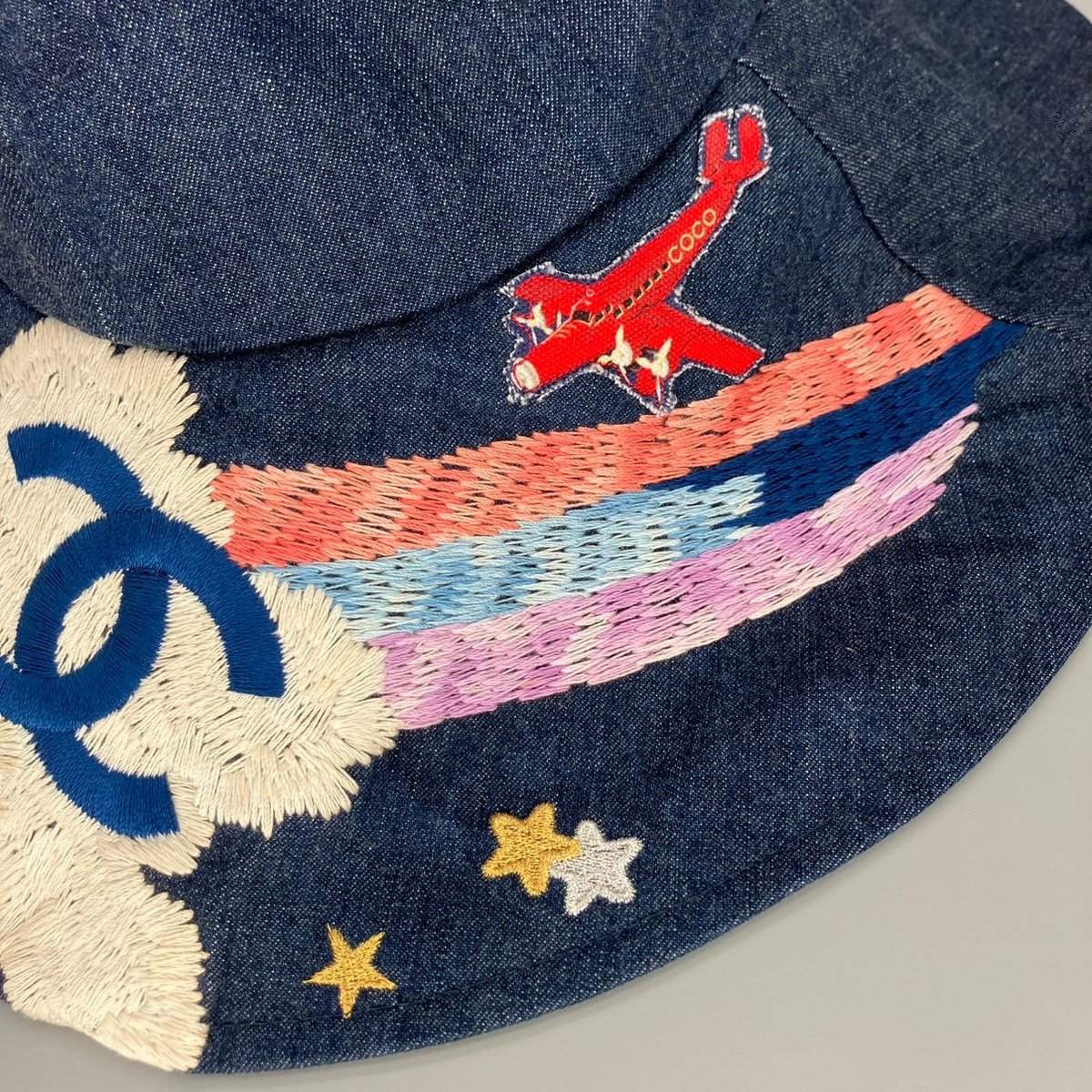 CHANEL (シャネル) 夜間飛行 刺繍 ココマーク 飛行機 帽子 ハット