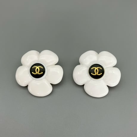 CHANEL (シャネル) ヴィンテージ ココマーク カメリア イヤリング