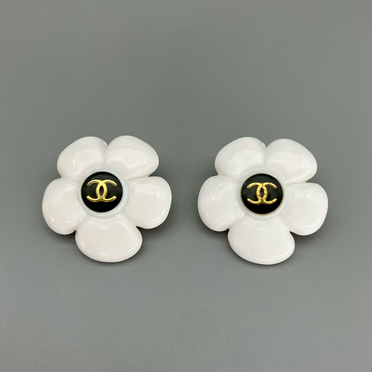 CHANEL (シャネル) ヴィンテージ ココマーク カメリア イヤリング