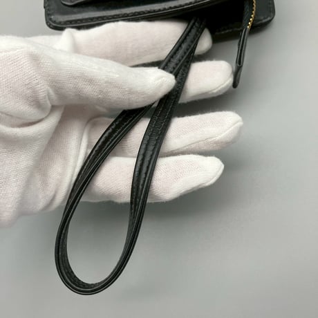 CHANEL (シャネル) ヴィンテージ ターンロック ココマーク レザー クラッチバッグ ハンドバッグ