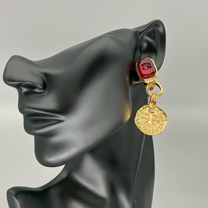 CHANEL (シャネル) ヴィンテージ グリポア カラーストーン ココ