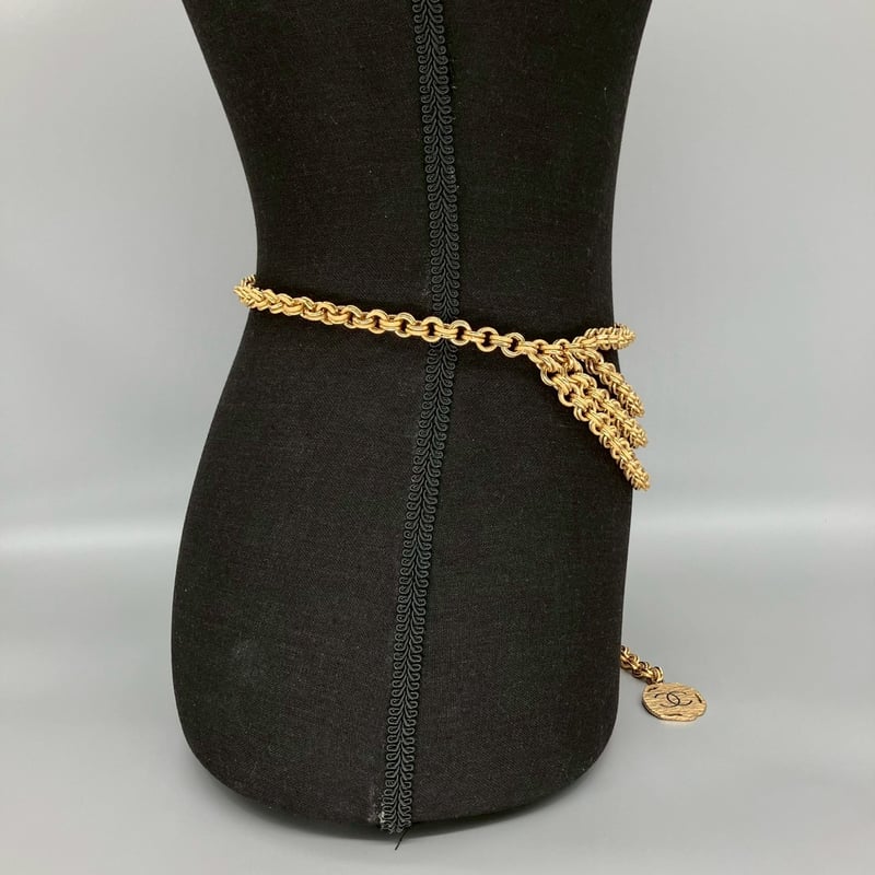 CHANEL (シャネル) ヴィンテージ 4連チェーン ココマーク チェーン