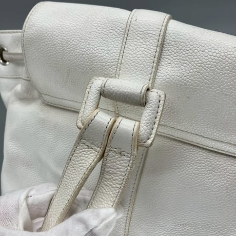 CHANEL (シャネル) ヴィンテージ キャビアスキン ターンロック ココマーク リュックサック バックパック