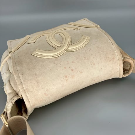CHANEL (シャネル) ヴィンテージ デカココ ココマーク ムートン ショルダーバッグ