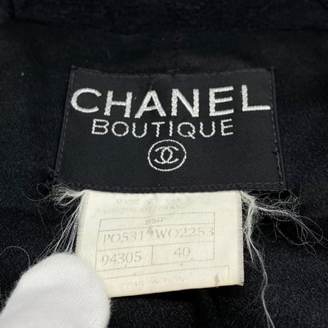 CHANEL (シャネル) ヴィンテージ ココボタン カシミア ベルト ジャケット コート