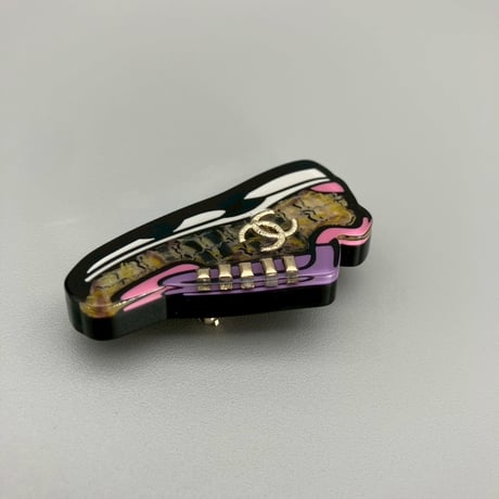 CHANEL (シャネル) ヴィンテージ スニーカー 靴 ココマーク ブローチ