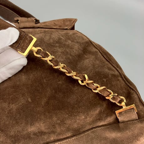 CHANEL (シャネル) ヴィンテージ スエード ココマーク リュックサック バックパック
