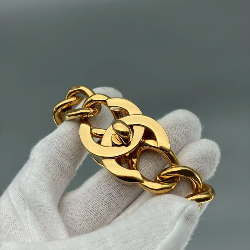 CHANEL (シャネル) ヴィンテージ ココマーク ターンロック ゴールド