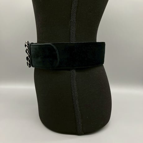 CHANEL (シャネル) ヴィンテージ ベロア ベルベット チェーン ベルト