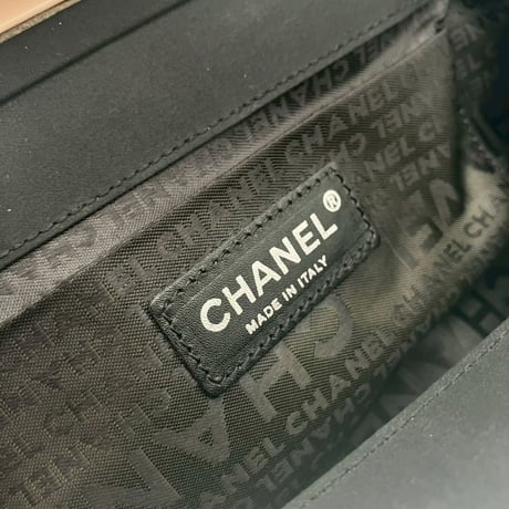 CHANEL (シャネル) ヴィンテージ カメリア フラワー ココマーク がま口 シルク クラッチバッグ ハンドバッグ