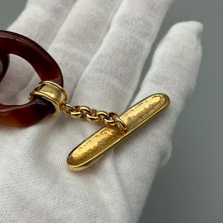 CHANEL (シャネル) ヴィンテージ べっ甲 ハート ココマーク ブレスレット