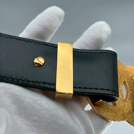 CHANEL (シャネル) ヴィンテージ デカココ ココマーク レザー ベルト