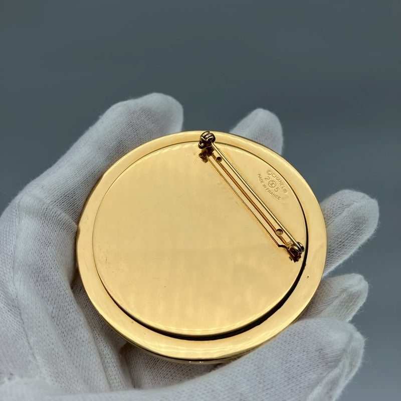 CHANEL (シャネル) ヴィンテージ デカココ ココマーク ミラー ラウンド