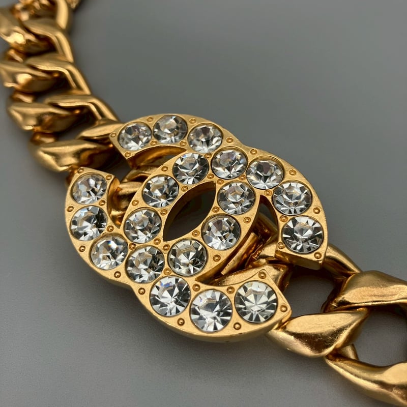 CHANEL (シャネル) ヴィンテージ デカココ ココマーク ラインストーン