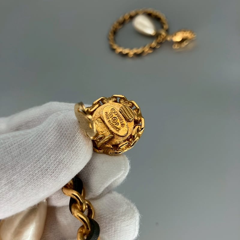CHANEL (シャネル) ヴィンテージ ココマーク パール サークル スイング