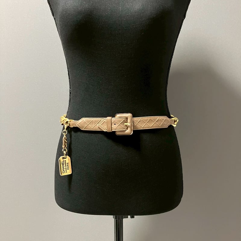 CHANEL (シャネル) ヴィンテージ 31 RUE CAMBON レザー チェーン ベルト