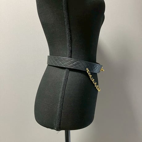 CHANEL (シャネル) ヴィンテージ マトラッセ ココマーク ターンロック チェーン ベルト