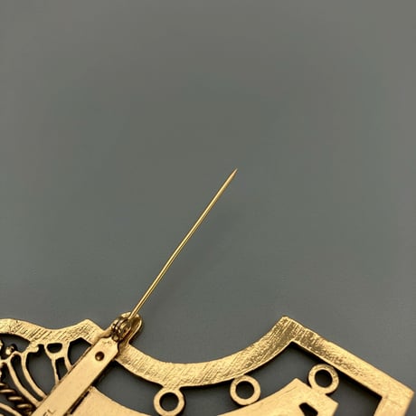 CHANEL (シャネル) ヴィンテージ ドアノックモチーフ ココマーク 大振り ブローチ
