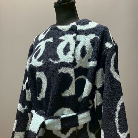 CHANEL (シャネル) ヴィンテージ ココマーク ロゴ バスローブ ガウン ジャケット