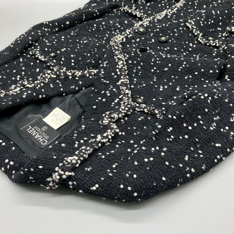 CHANEL (シャネル) ヴィンテージ ツイード 粉雪 ココボタン ジャケット