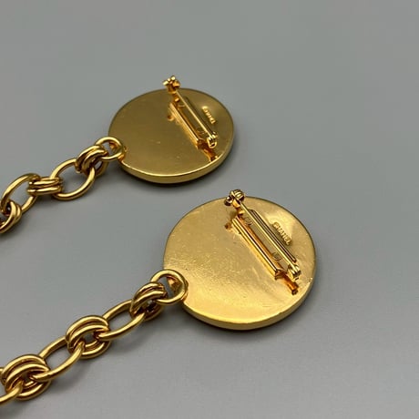 CHANEL (シャネル) ヴィンテージ フクロウ ラインストーン チェーン ブローチ