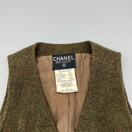 CHANEL (シャネル) ヴィンテージ ツイード ココボタン ベスト