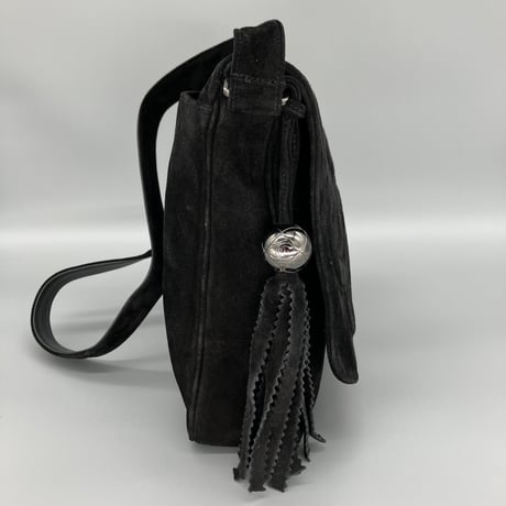 CHANEL (シャネル) ヴィンテージ スエード トリプルココマーク ショルダーバッグ