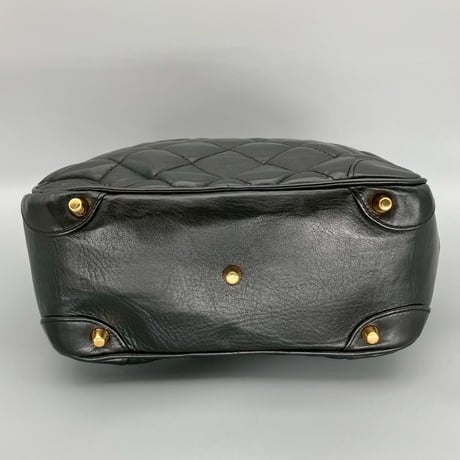CHANEL (シャネル) ヴィンテージ パリ限定 マトラッセ ココマーク ラムスキン ハンドバッグ