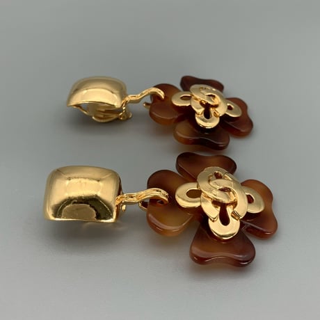 CHANEL (シャネル) ヴィンテージ べっ甲 ココマーク スイング イヤリング