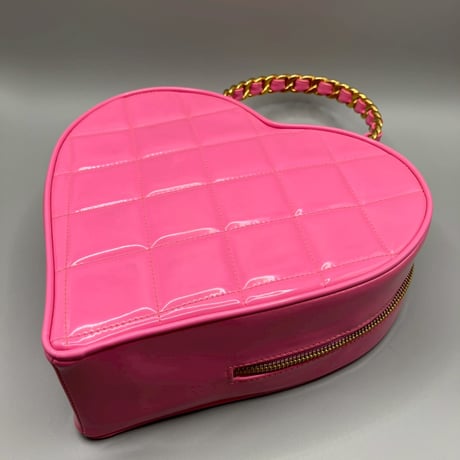 CHANEL (シャネル) ヴィンテージ バービーコレクション ココマーク パテントレザー ハート バニティ ハンドバッグ