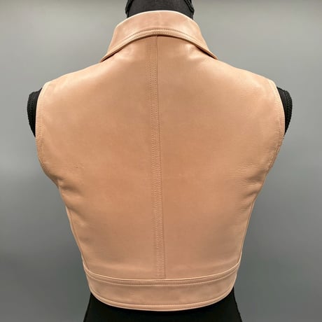 CHANEL (シャネル) ヴィンテージ ラムスキン レザー ベージュ ココボタン ベスト