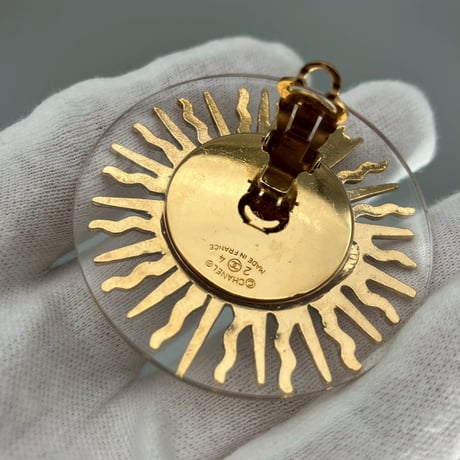 CHANEL (シャネル) ヴィンテージ 太陽 フレア ラウンド 大振り イヤリング