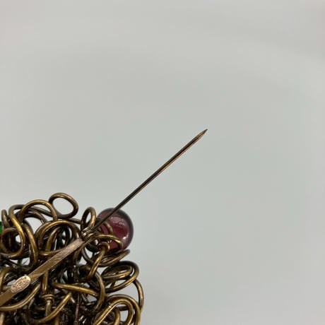 CHANEL (シャネル) ヴィンテージ グリポア カラーストーン パール ココマーク ブローチ