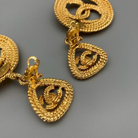 CHANEL (シャネル) ヴィンテージ デカココ ココマーク スイング ラウンド イヤリング