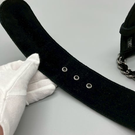 CHANEL (シャネル) ヴィンテージ ベロア ベルベット チェーン ベルト