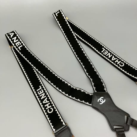 CHANEL (シャネル) ヴィンテージ ココマーク ロゴ サスペンダー