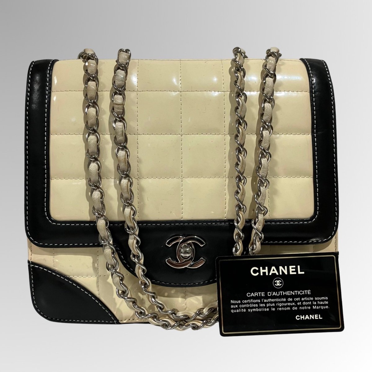 CHANEL/シャネル/ヴィンテージ/チョコバー/パテントレザー CHANEL/シャネル/ヴィンテージ/チョコバー/パテントレザー