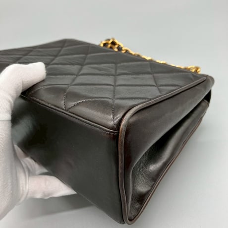 CHANEL (シャネル) ヴィンテージ マトラッセ ラムスキン ターンロック ココマーク ハンドバッグ