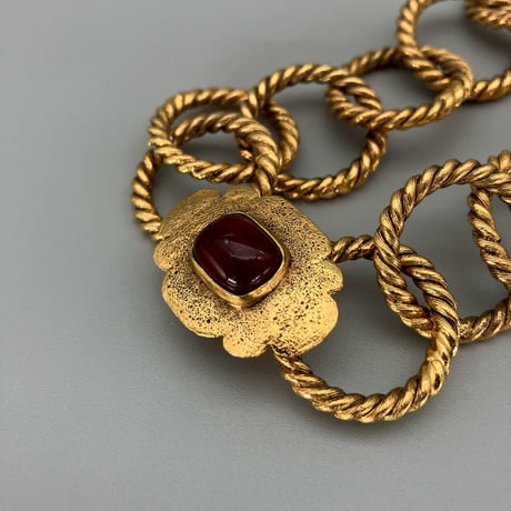 CHANEL (シャネル) ヴィンテージ カラーストーン グリポア ネックレス チョーカー