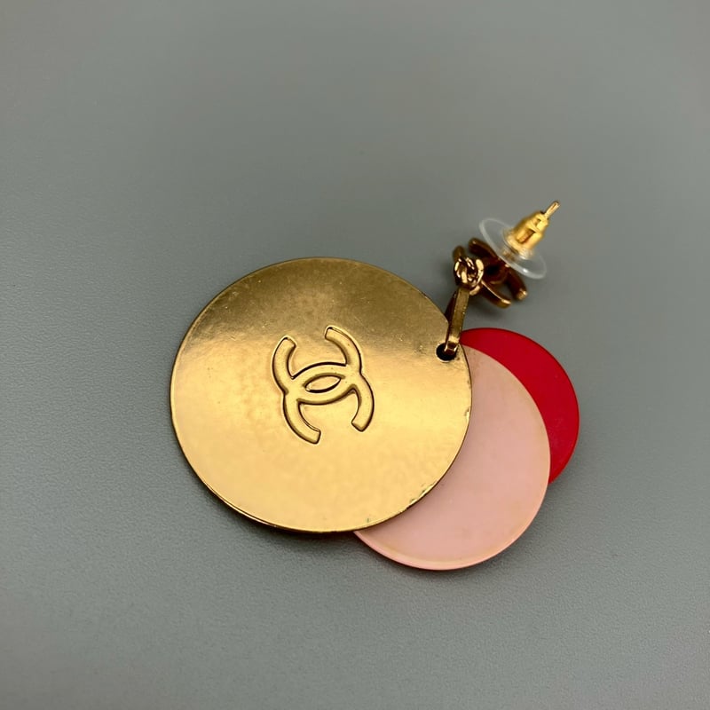 CHANEL (シャネル) ヴィンテージ ココマーク ラウンド ピアス