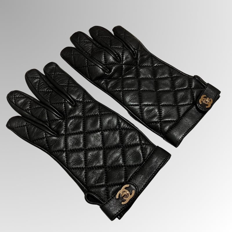 CHANEL/シャネル/ココマーク/ターンロック/グローブ/手袋 CHANEL/シャネル/ココマーク/ターンロック/グローブ/手袋