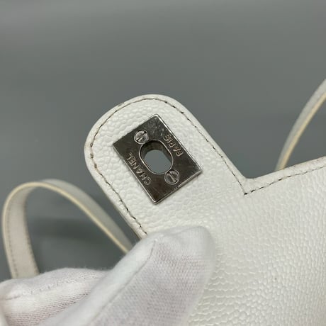 CHANEL (シャネル) ヴィンテージ キャビアスキン ターンロック ココマーク リュックサック バックパック