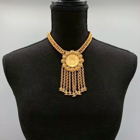 CHANEL (シャネル) ヴィンテージ 31 RUE CAMBON PARIS フリンジ ココマーク ネックレス チョーカー