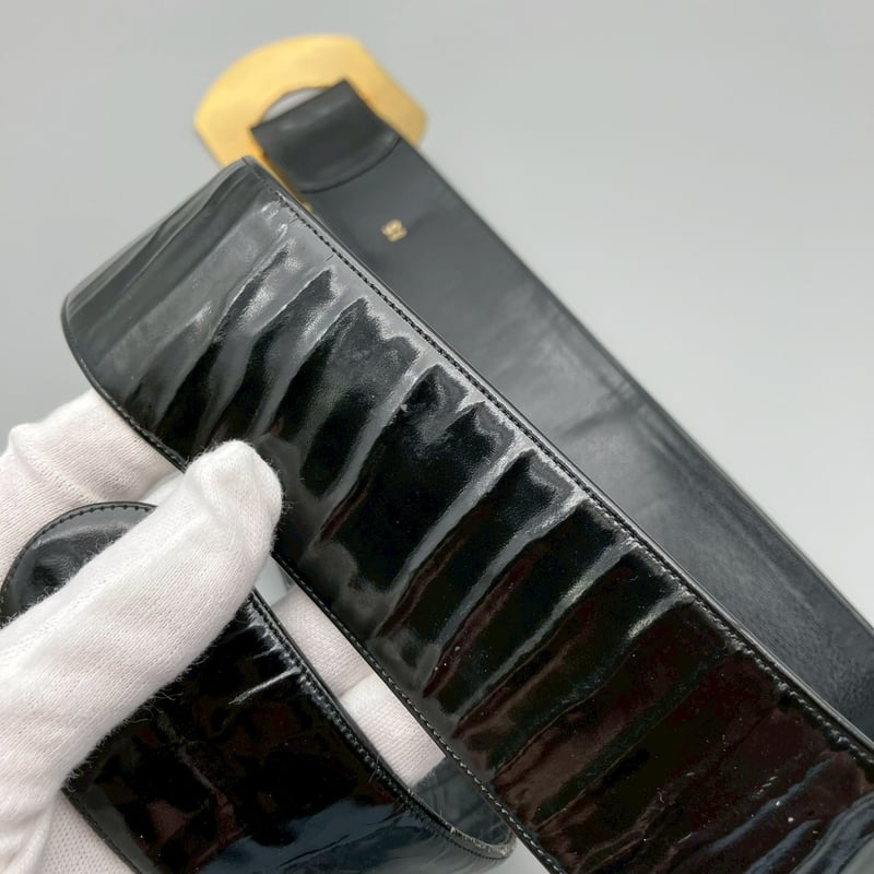 CHANEL (シャネル) ヴィンテージ ココマーク パテントレザー エナメル