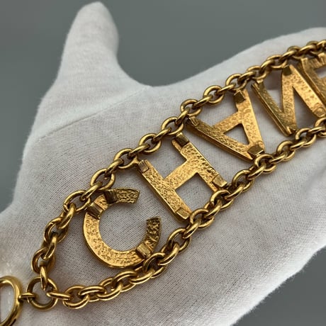 CHANEL (シャネル) ヴィンテージ ビッグロゴ チェーン ブレスレット