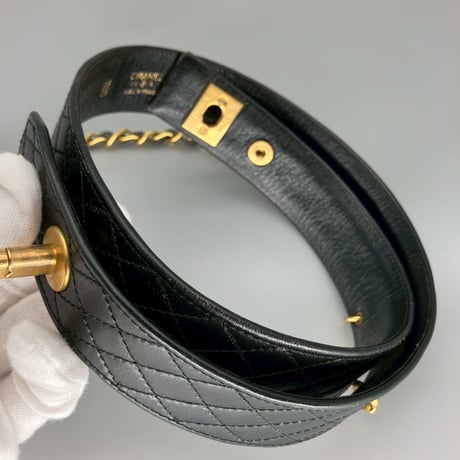 CHANEL (シャネル) ヴィンテージ マトラッセ ココマーク ターンロック チェーン ベルト