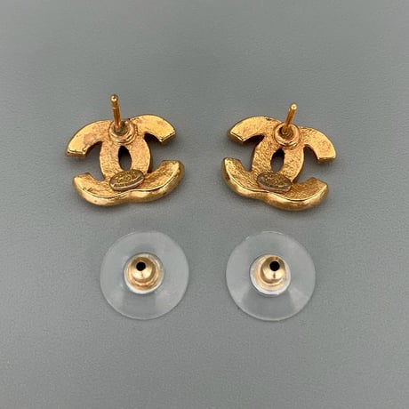 CHANEL (シャネル) ヴィンテージ ココマーク ラインストーン ピアス
