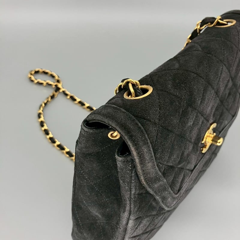 値下げ不可　CHANEL シャネル ヴィンテージ ターンロック ショルダーバッグ CHANEL (シャネル) ヴィンテージ スエード ターンロック ココマーク
